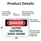 Signmission Caution Electrical Shock Hazard Danger Sign, Aluminum, 18in W x 12in L, 2PK OS-2PACK-DS-A-1218-L-2278 - alternate 6